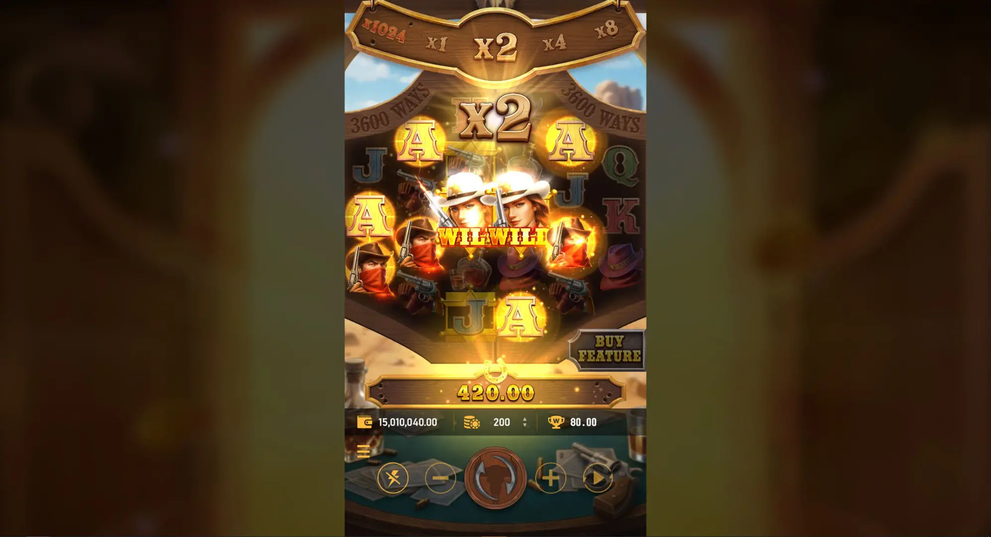 賞金獵人 百搭符號加持 遊戲畫面