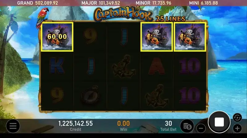 虎克船長 百搭符號加持 遊戲畫面