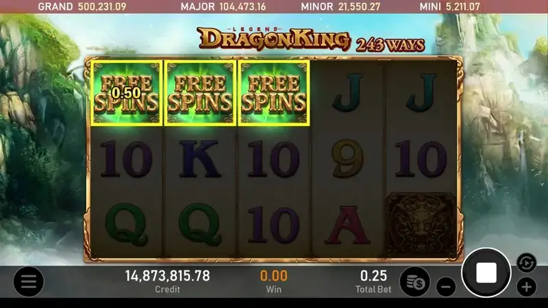龍王 免費遊戲機制 遊戲畫面