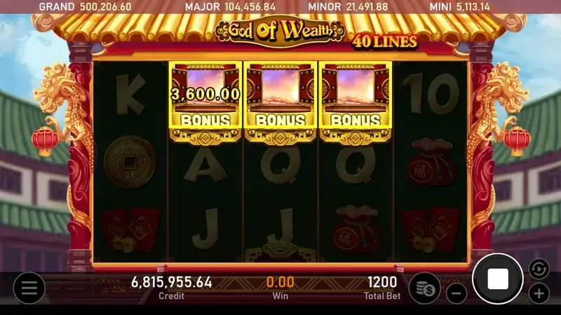 財神到 免費遊戲機制 遊戲畫面
