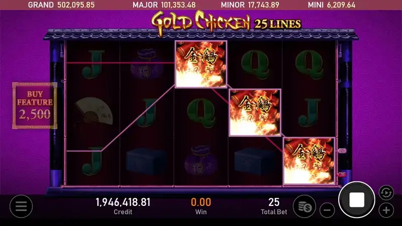 金雞報喜 免費遊戲機制 遊戲畫面