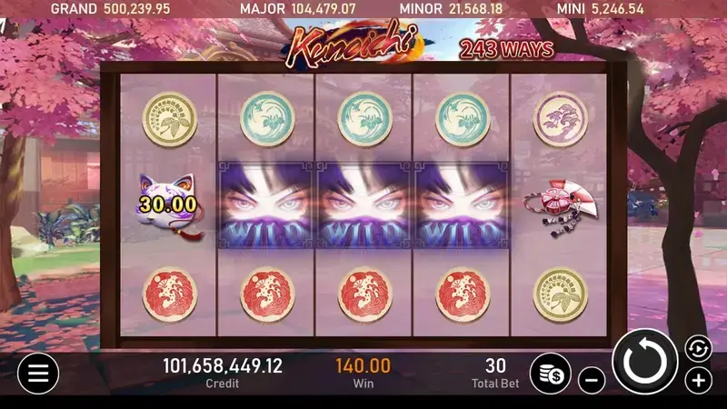 女忍者 免費遊戲機制 遊戲畫面
