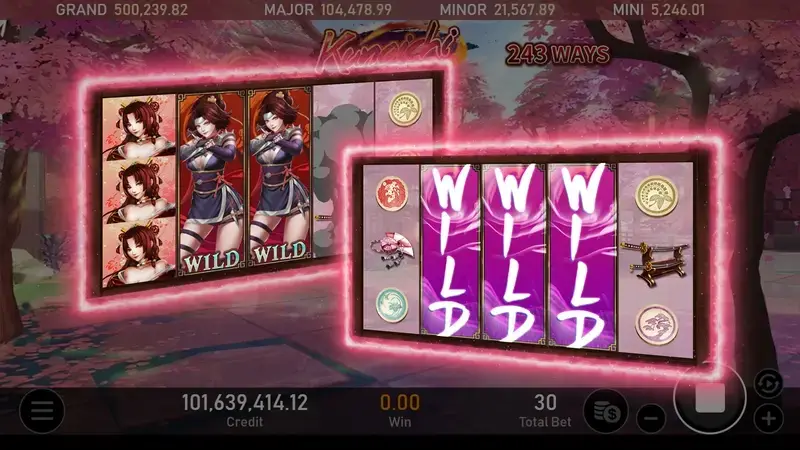 女忍者 免費遊戲機制 遊戲畫面