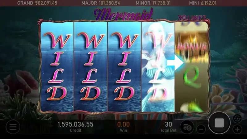 人魚傳說 百搭符號加持 遊戲畫面