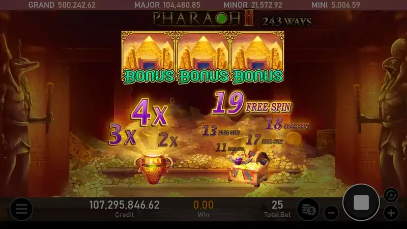 法老王 II 免費遊戲機制 遊戲畫面