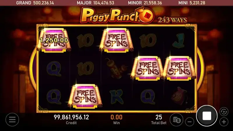 金豬爆吉 免費遊戲機制 遊戲畫面