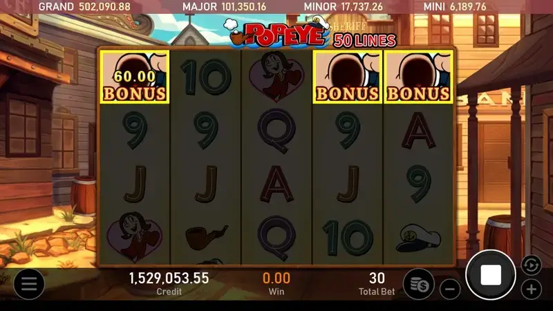 大力水手 免費遊戲機制 遊戲畫面