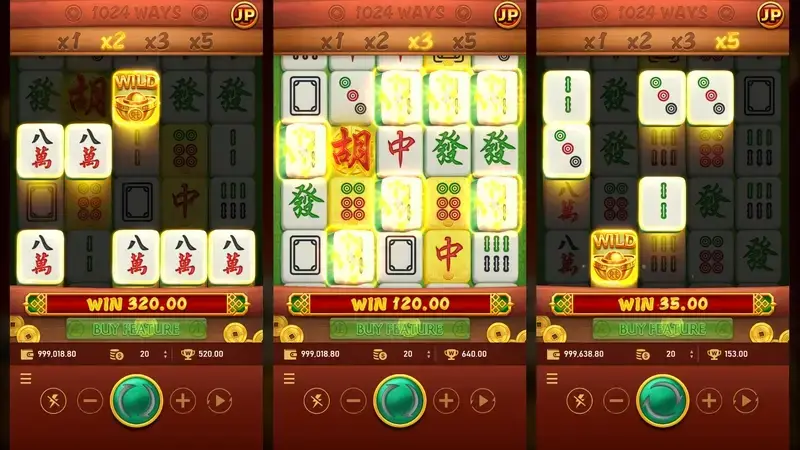 麻將發了 連消倍數・漸升到 5X 遊戲畫面