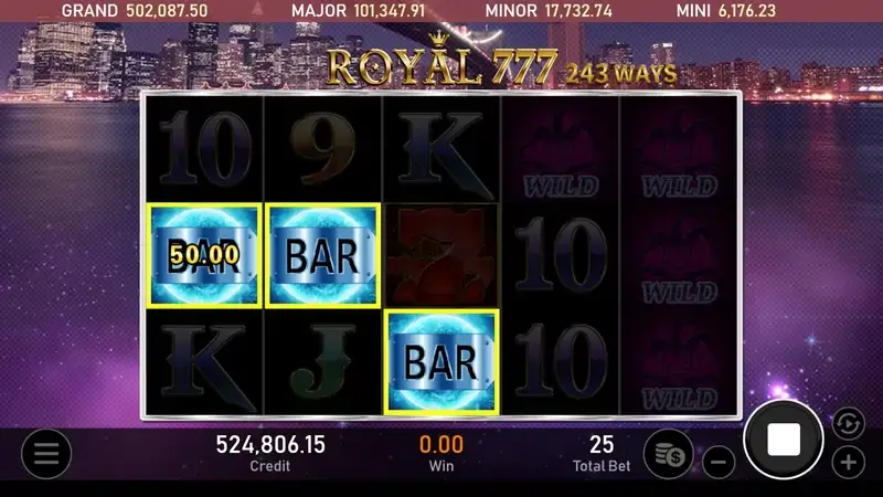 皇家777 免費遊戲機制 遊戲畫面